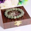 Vòng tay phong thủy thạch anh tóc xanh - Ảnh 2